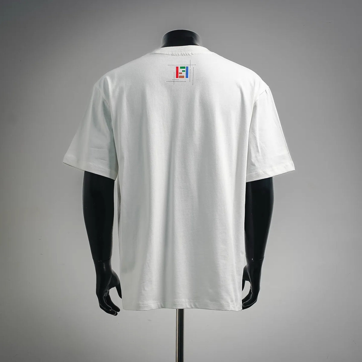 White Fendi short-sleeve T-shirt with small back logo graphic