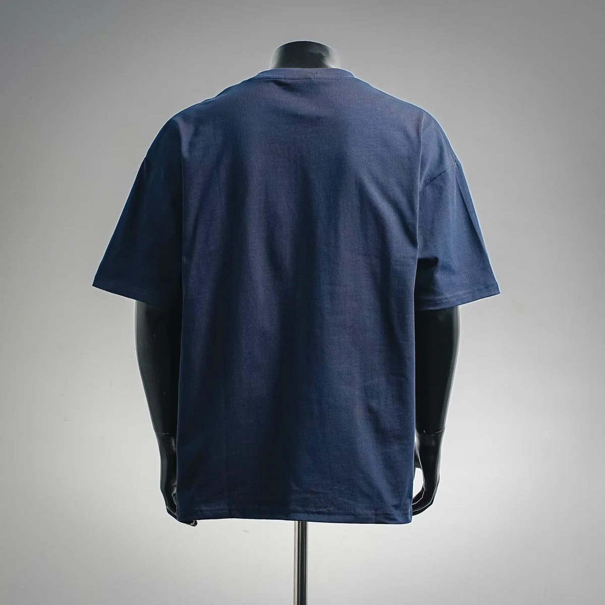 Navy blue Fendi short-sleeve T-shirt back view on mannequin