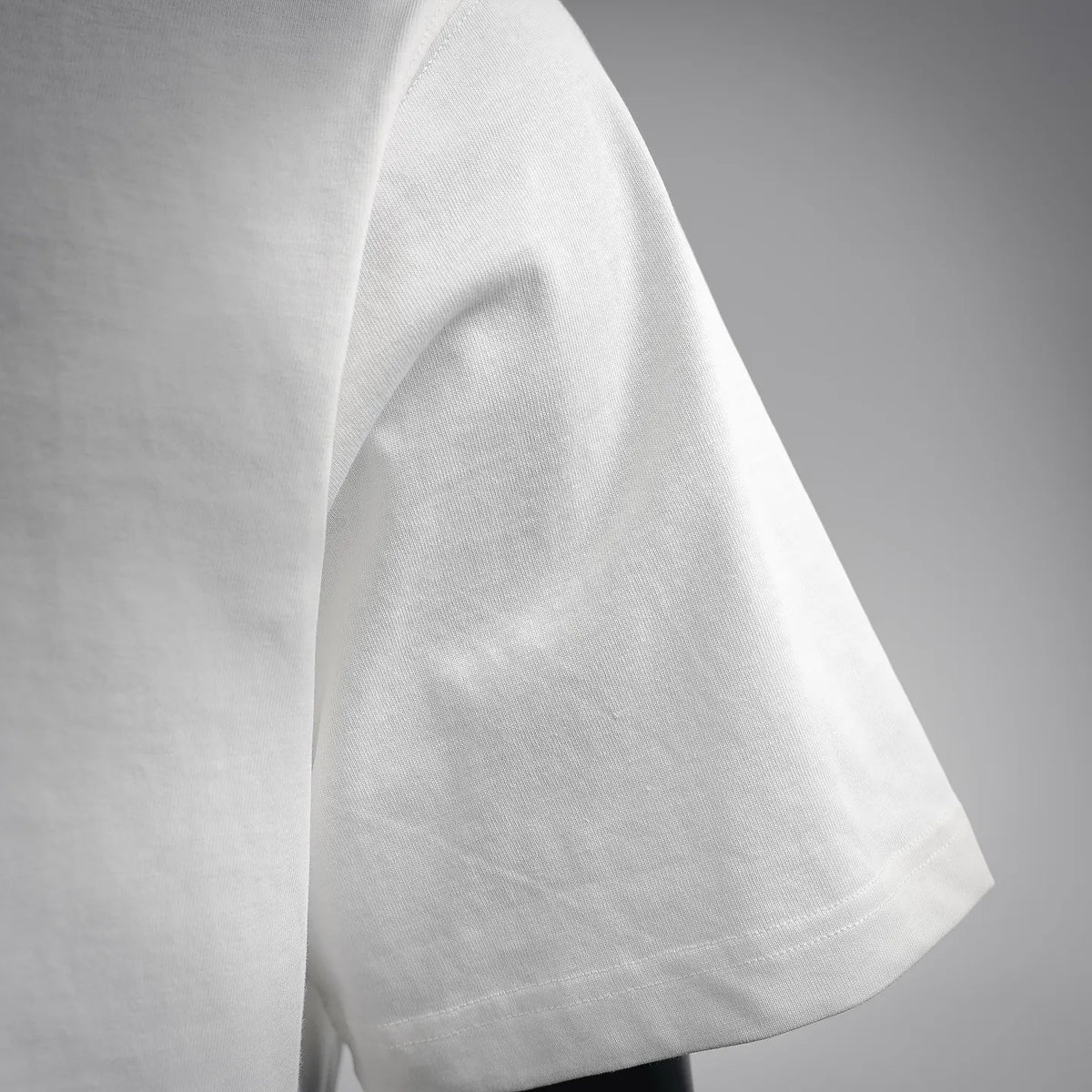 White Fendi short-sleeve T-shirt sleeve and side drape detail