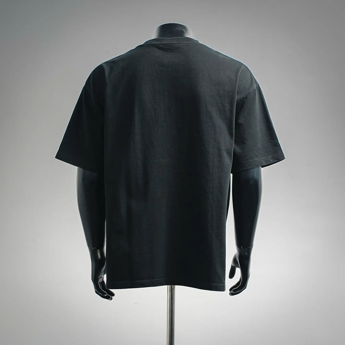 Black Fendi short-sleeve T-shirt, plain back view