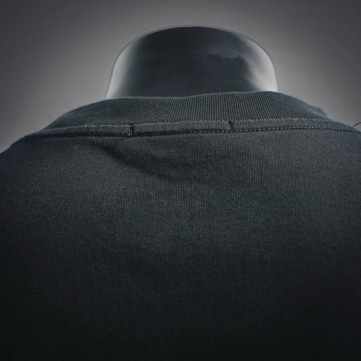Black Fendi T-shirt neckline with ribbed collar and neat shoulder seam