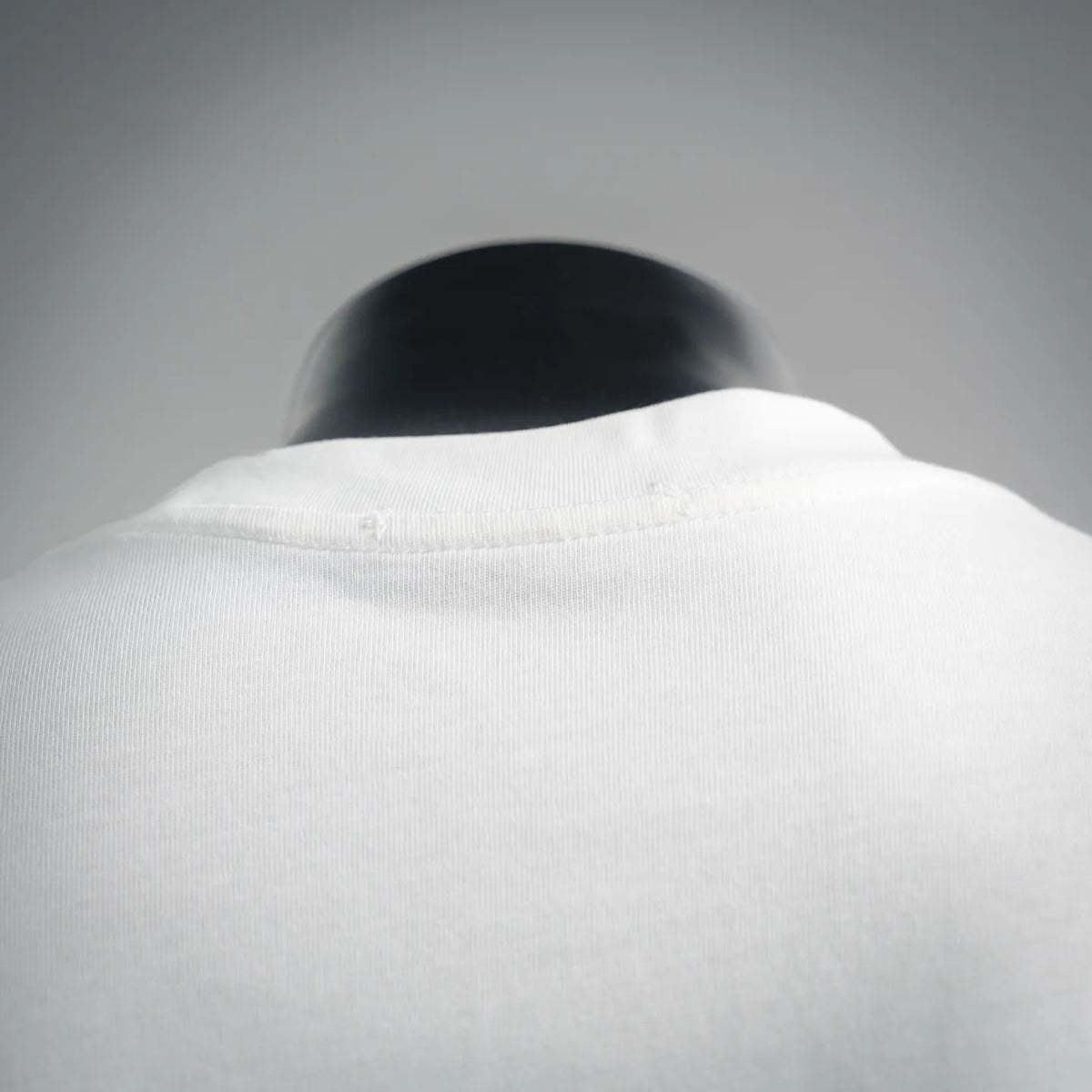 White Fendi T-shirt with ribbed crew collar and clean back seam.