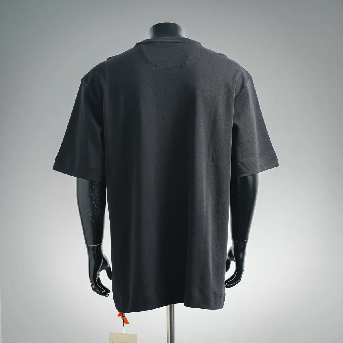 FENDI black crewneck short-sleeve T-shirt, back view