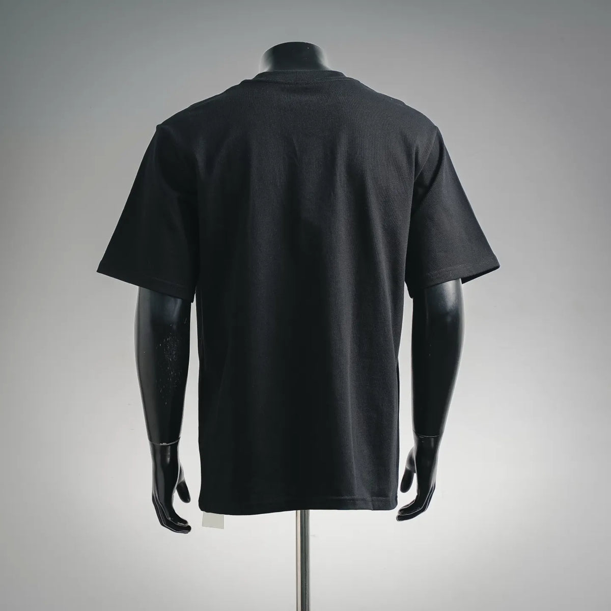 Black short-sleeve T-shirt, plain back