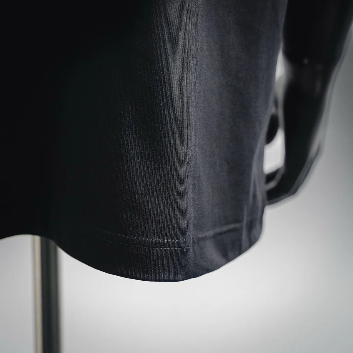 Black T-shirt fabric texture close-up