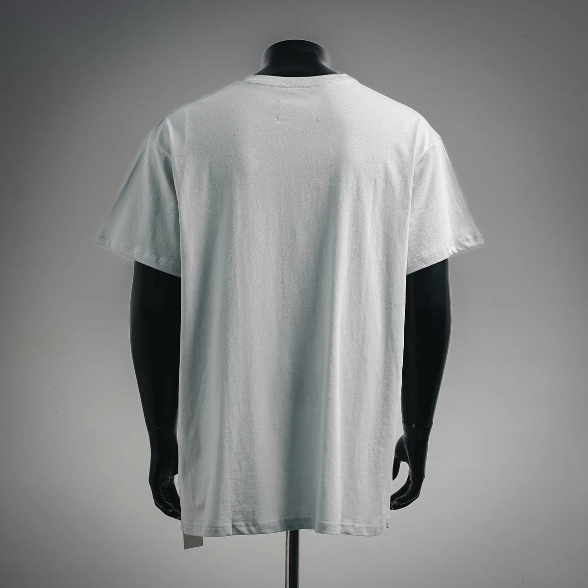 Men's short-sleeve T-shirt by Maison Margiela, light gray back view