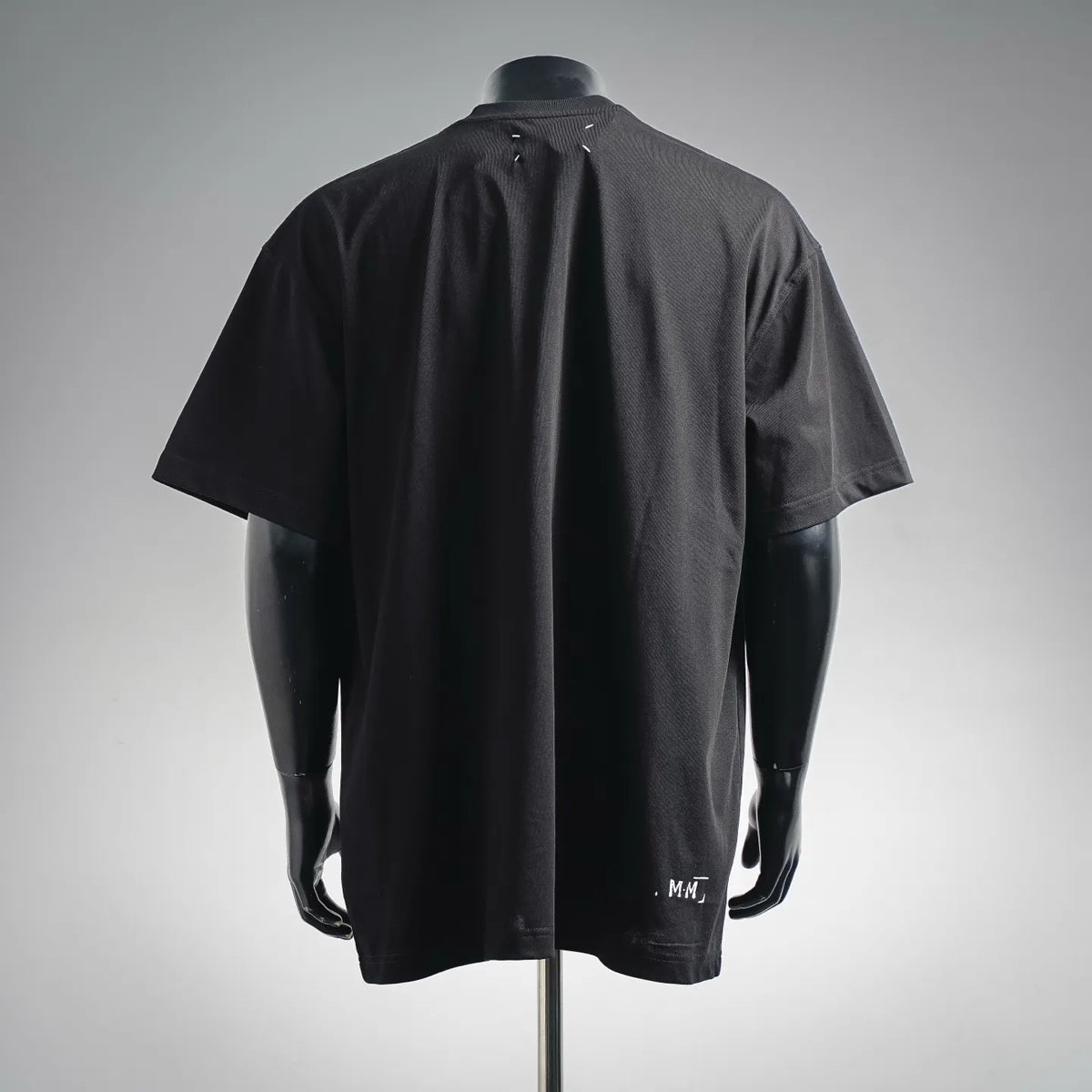Black Maison Margiela T-shirt back view with vertical stitch detail