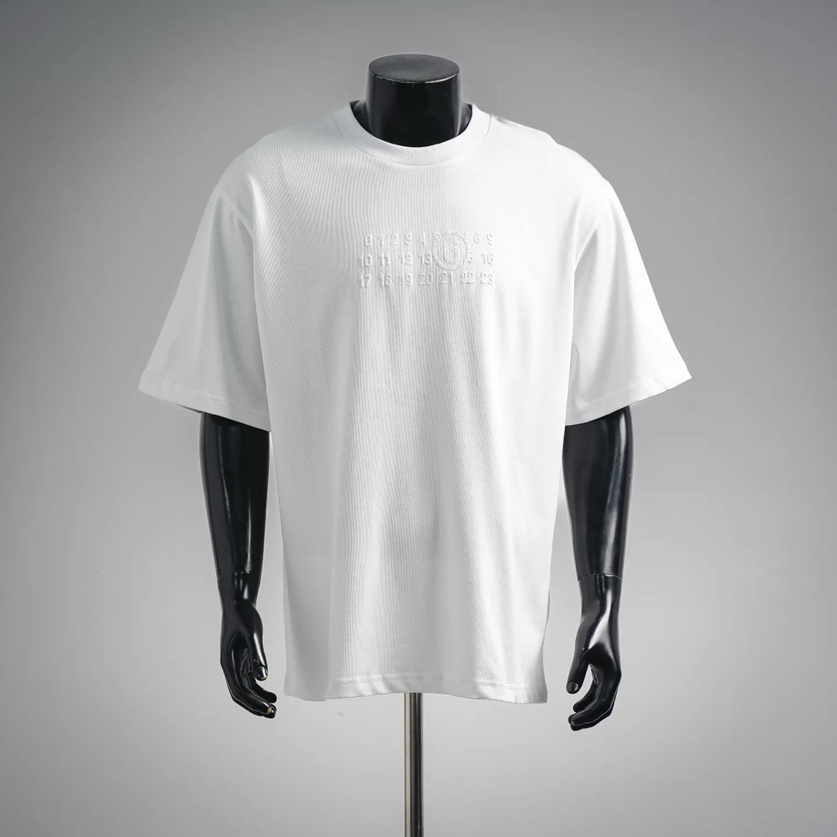 Maison Margiela short-sleeve T-shirt in white with front numeric graphic