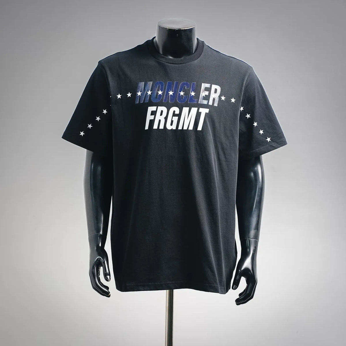 Moncler graphic short-sleeve T-shirt, dark blue with star and FRGMT print