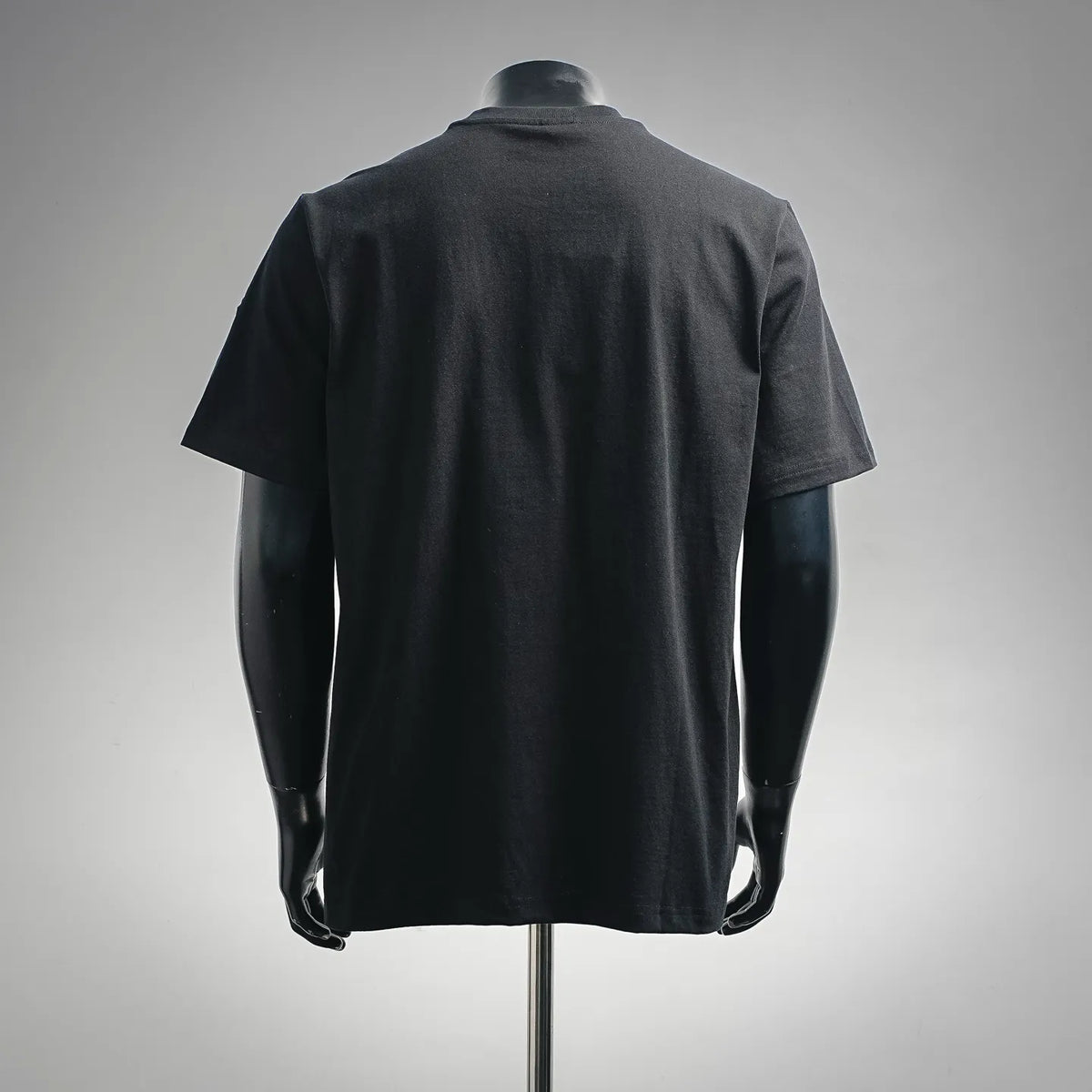 Moncler dark short-sleeve T-shirt plain back view