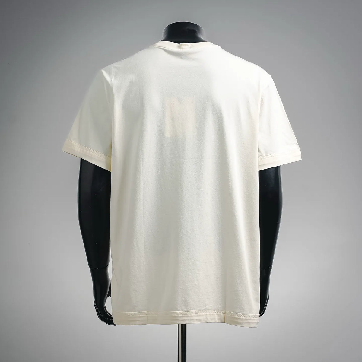 Moncler light cream short-sleeve T-shirt, plain back view