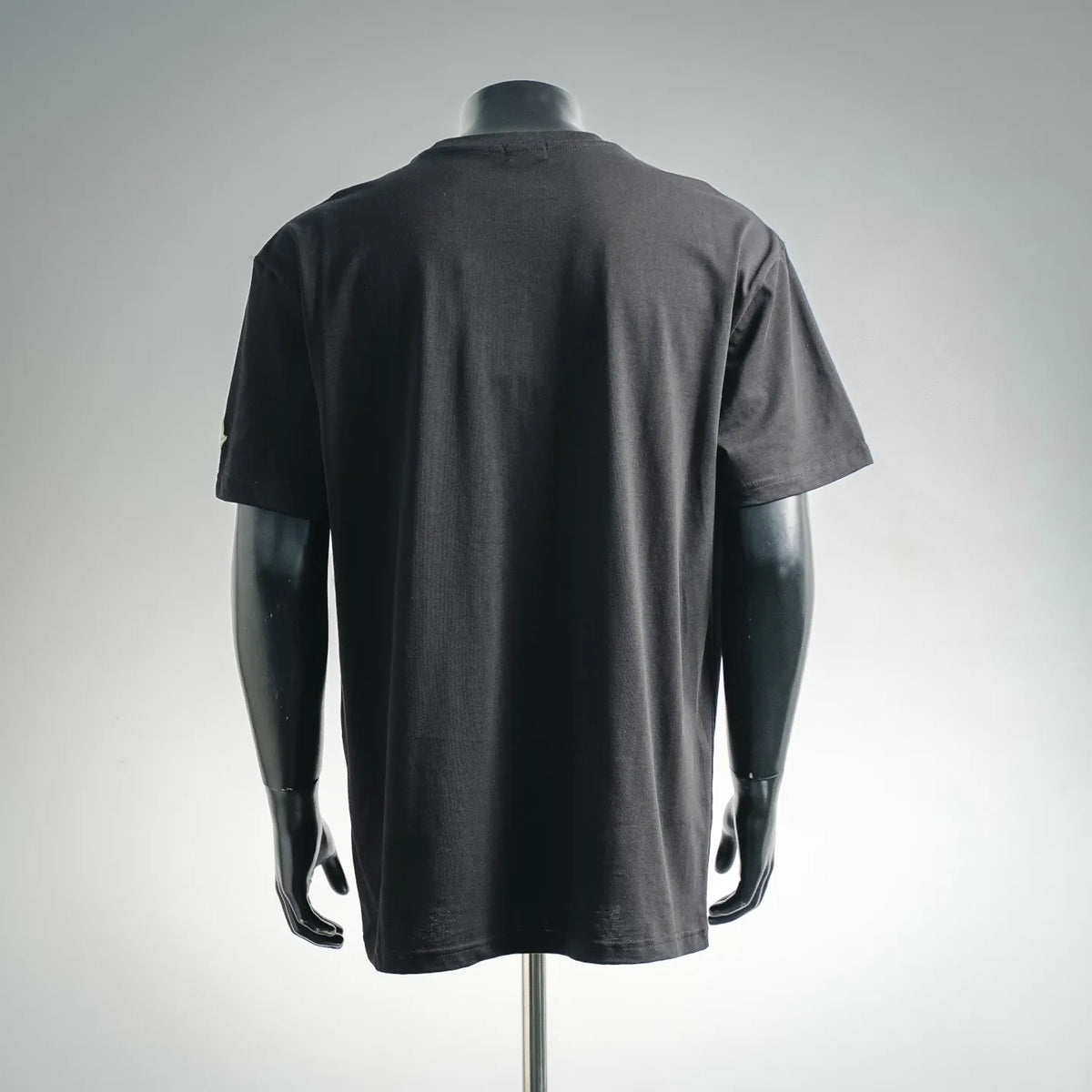 Moncler dark crew-neck T-shirt from back view