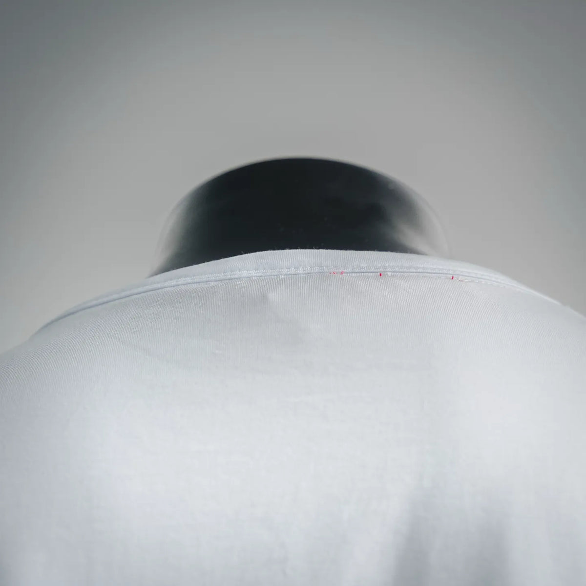 Moncler white T-shirt back collar with crew neckline