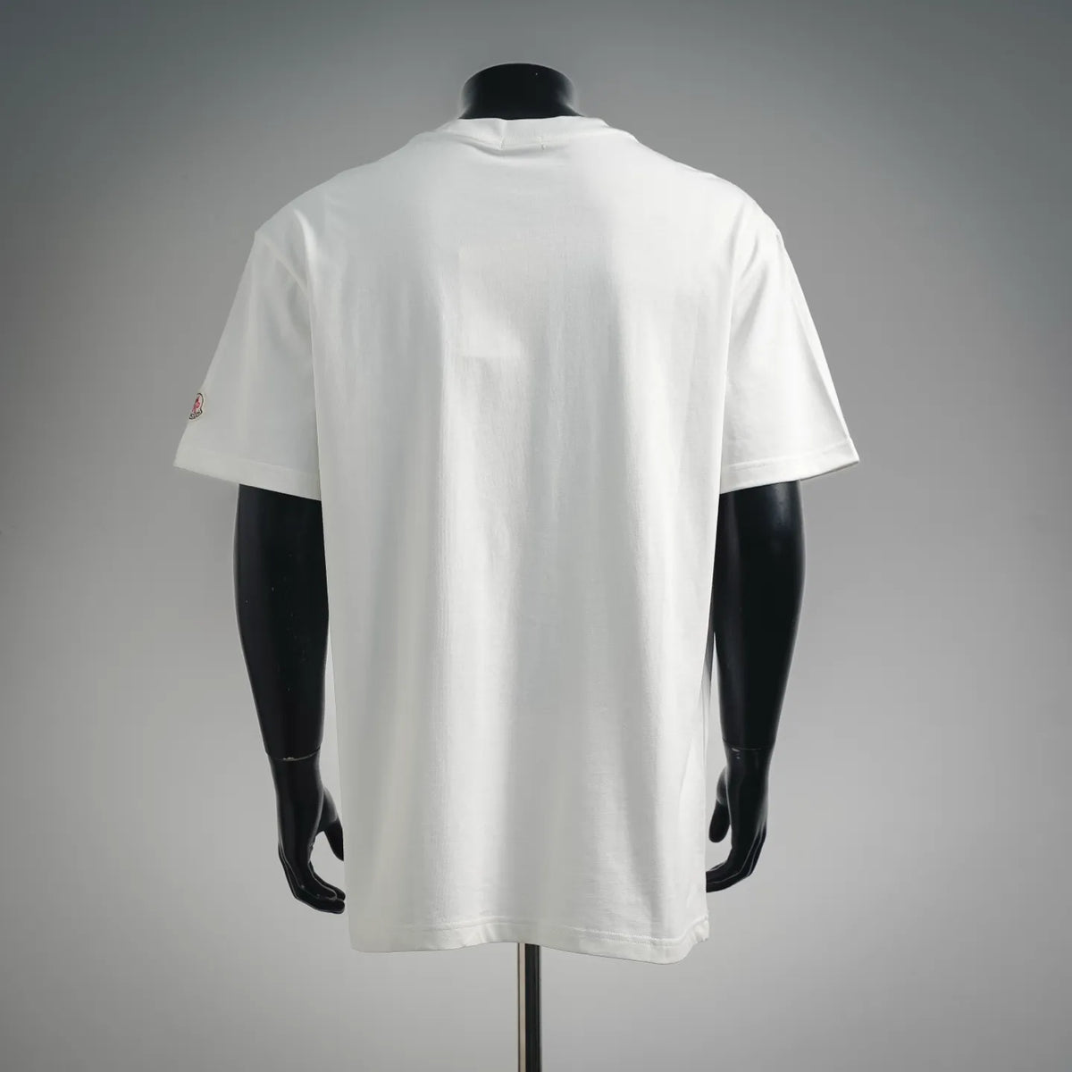 White Moncler short-sleeve T-shirt, plain back