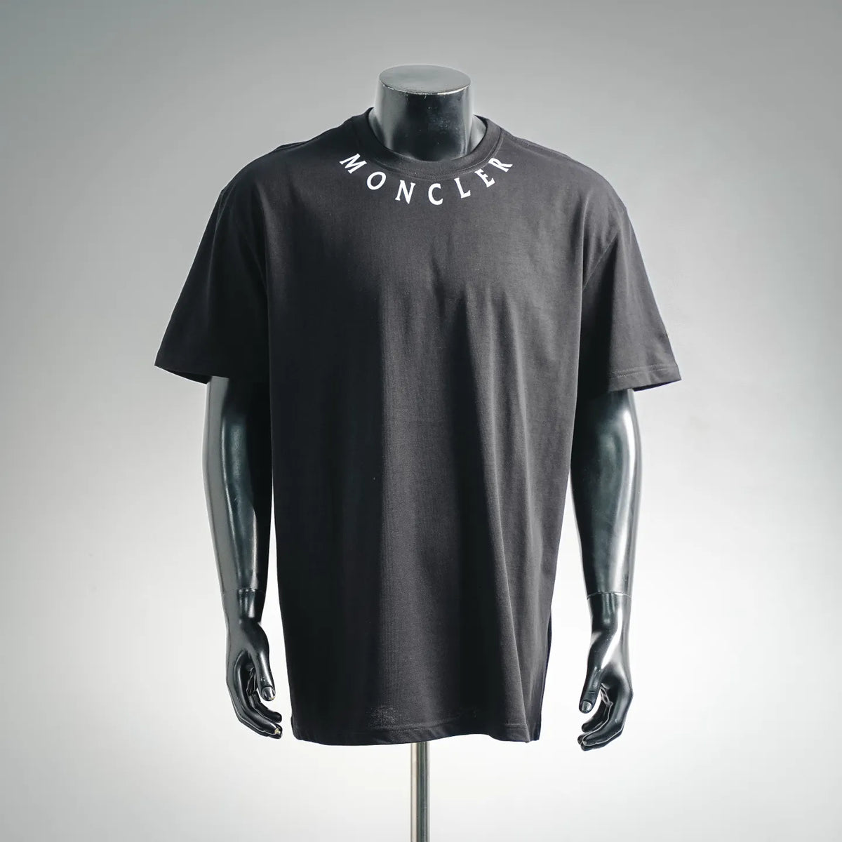 Men's Moncler short-sleeve t-shirt, black with MONCLER front logo