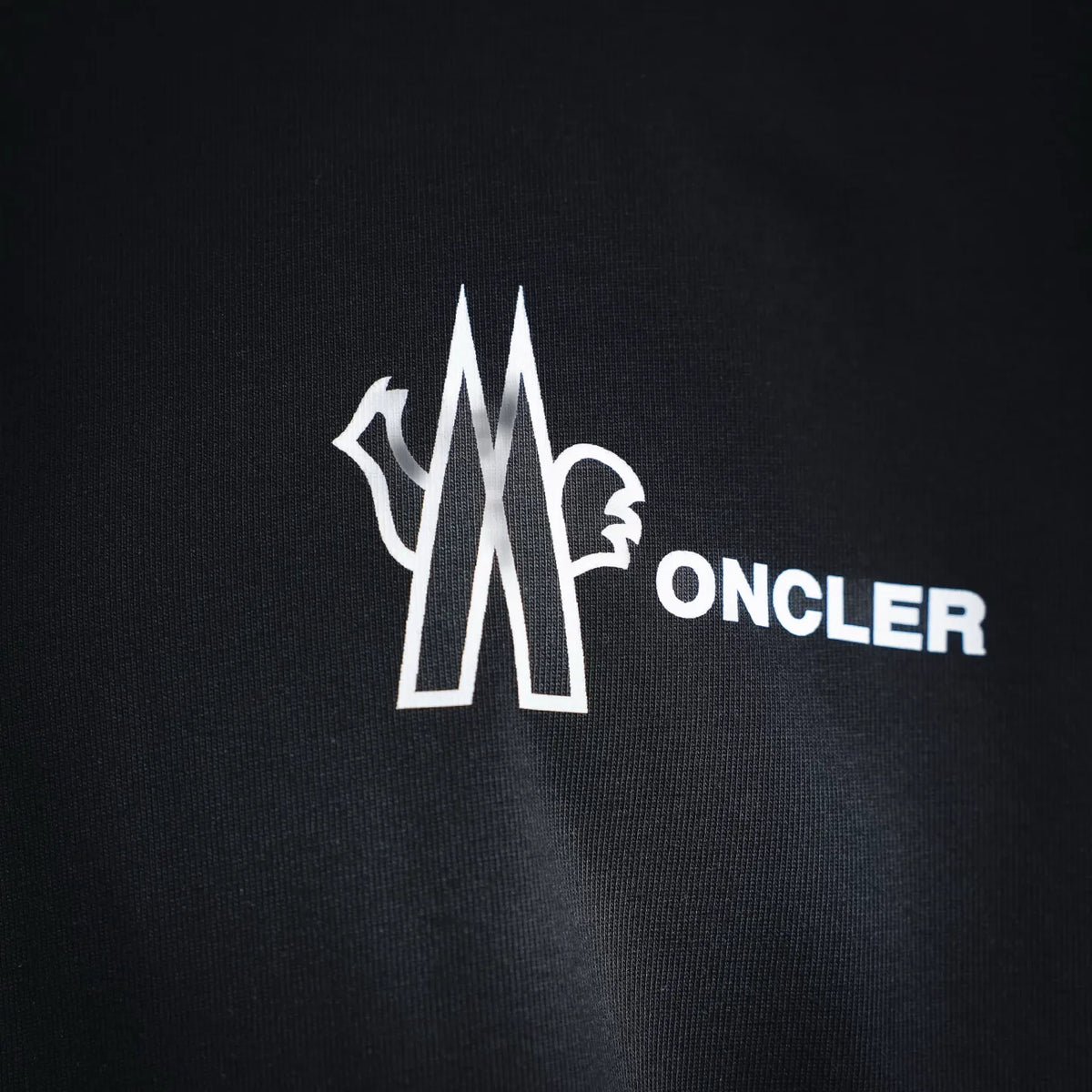 Moncler black T-shirt front graphic logo