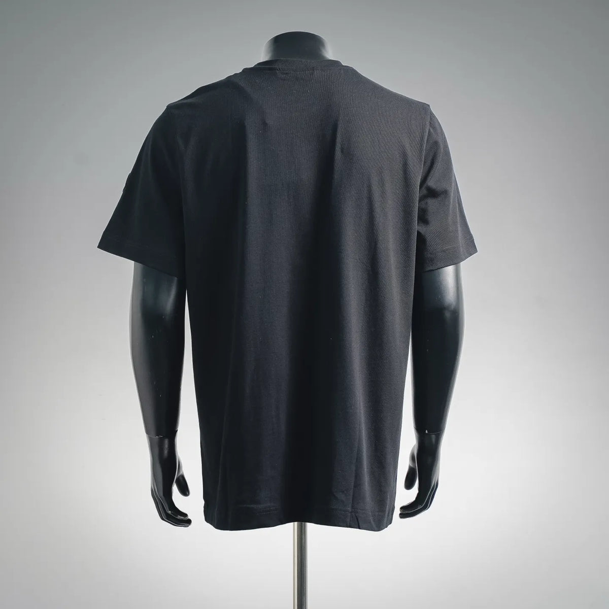 Moncler black short-sleeve T-shirt, back view