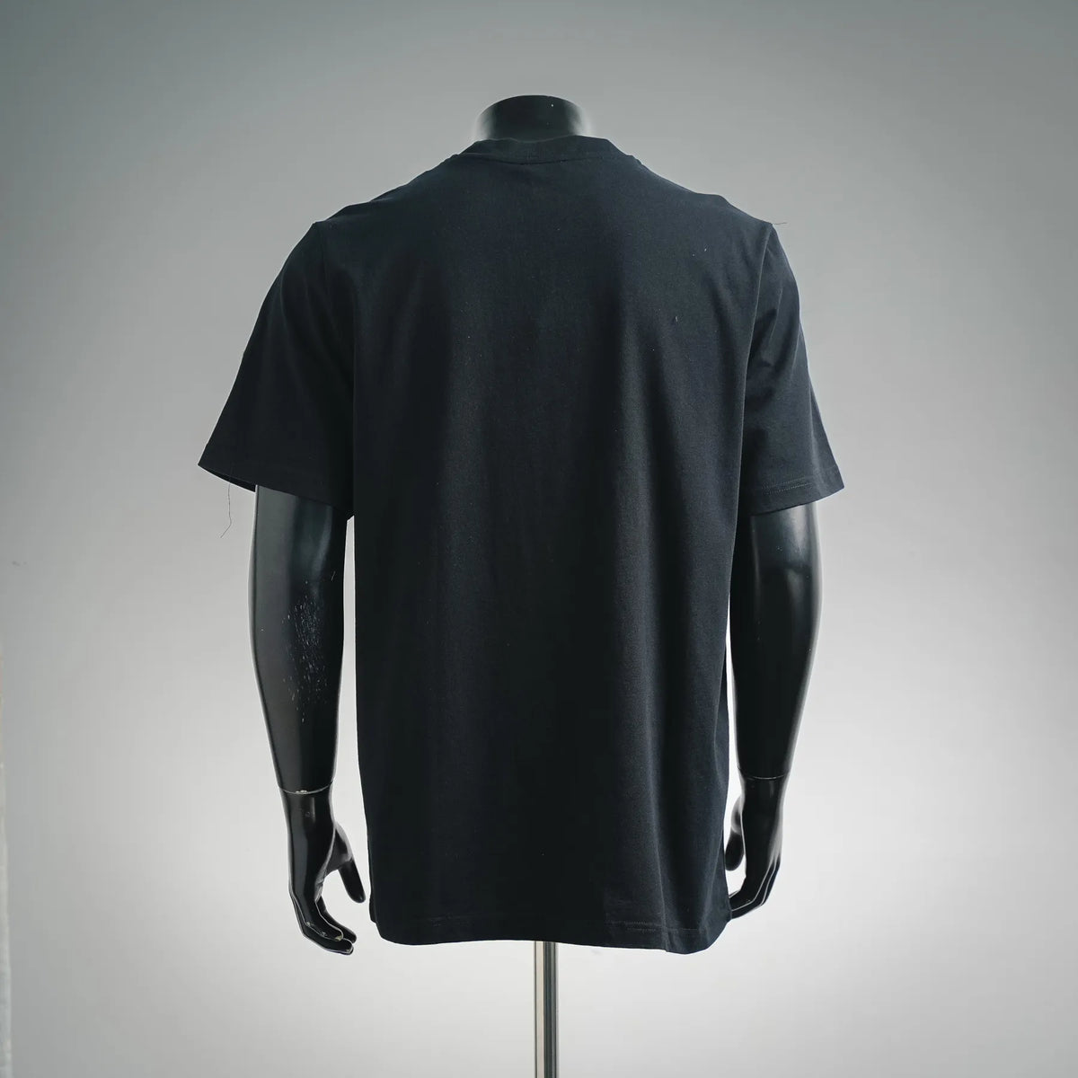 Black Moncler short-sleeve T-shirt, back view