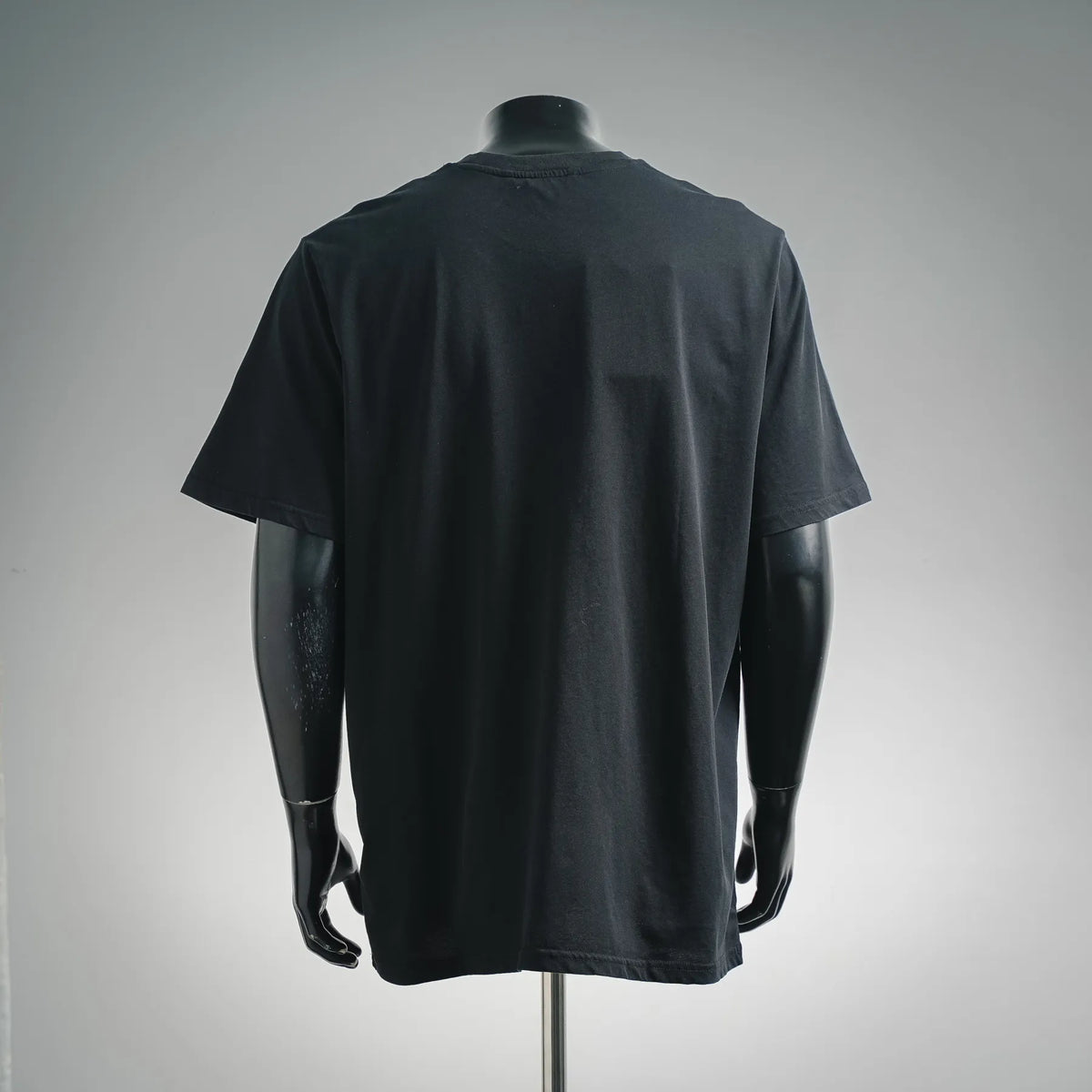 Men's black Moncler crewneck T-shirt, plain back design