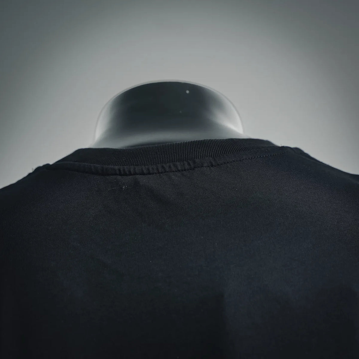 Black Moncler T-shirt crew neck with ribbed collar