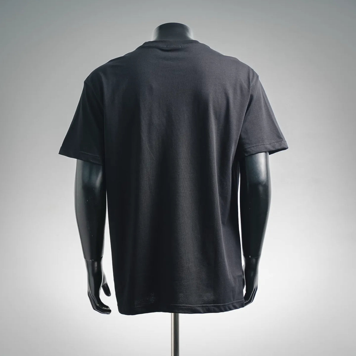 Moncler short-sleeve T-shirt, dark gray/black, plain back view