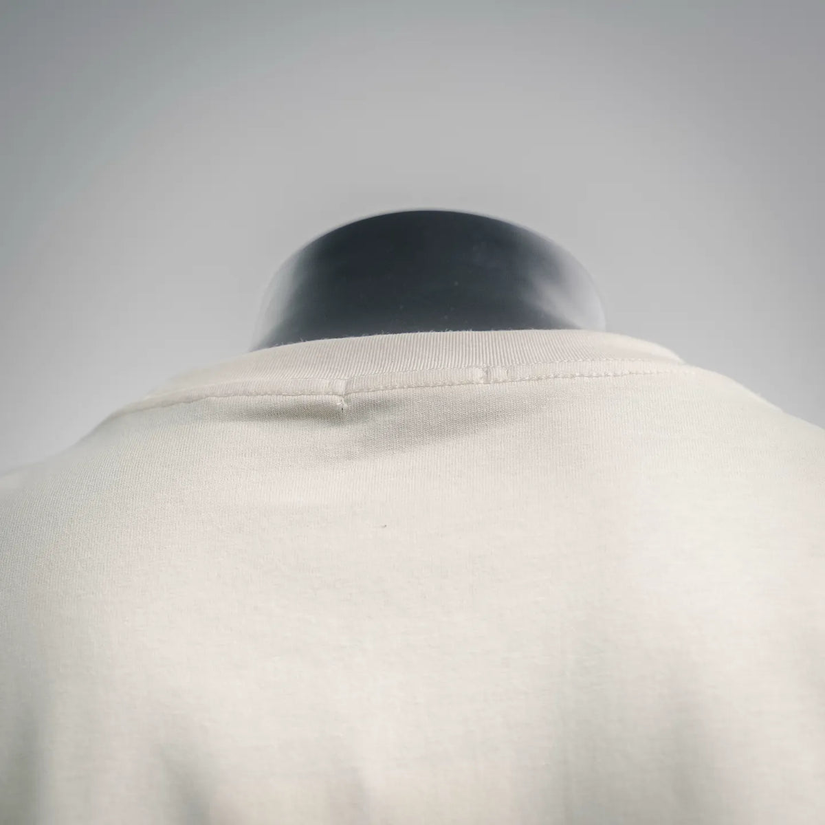 Moncler off-white T-shirt back with crew-neck seam