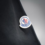 Moncler black T-shirt sleeve with round brand patch