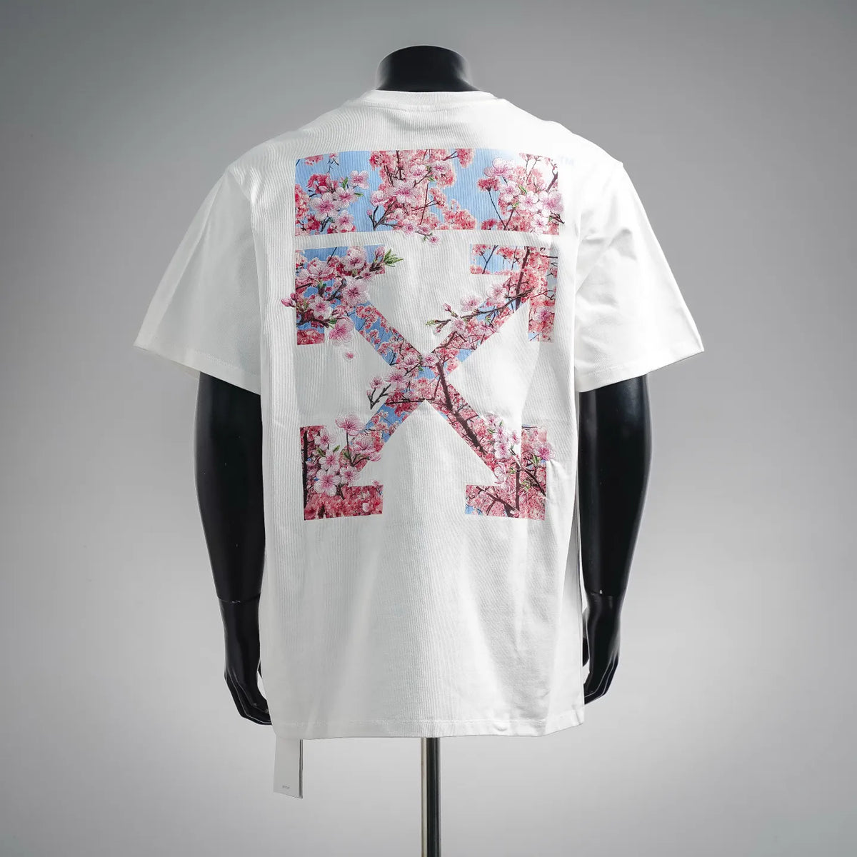 Off-White short-sleeve T-shirt with large floral X back graphic