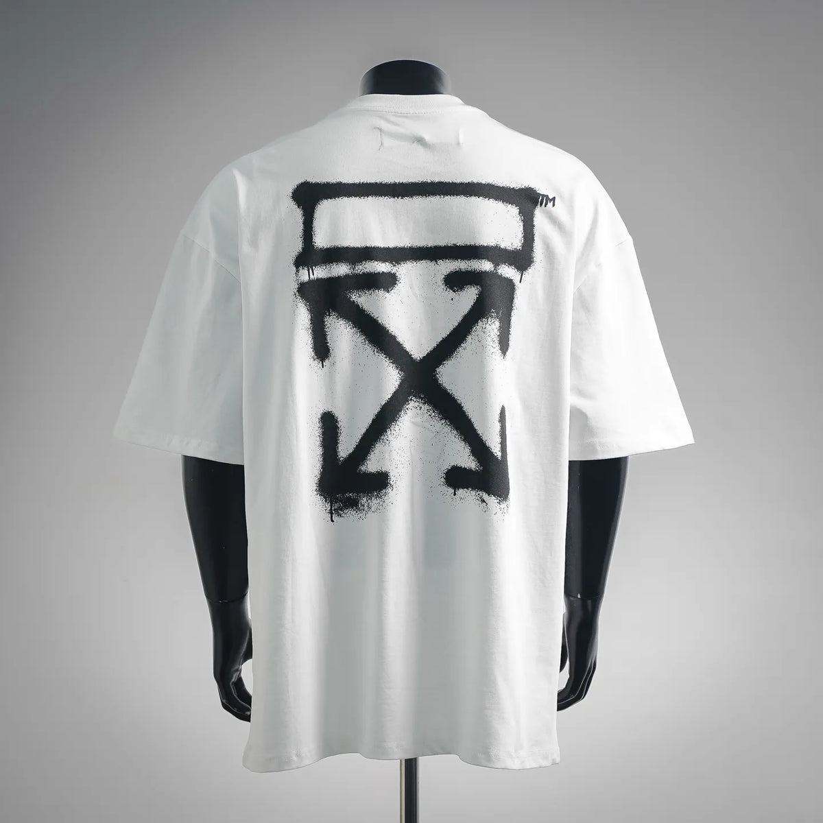 Off-White white short-sleeve T-shirt with large back graphic print