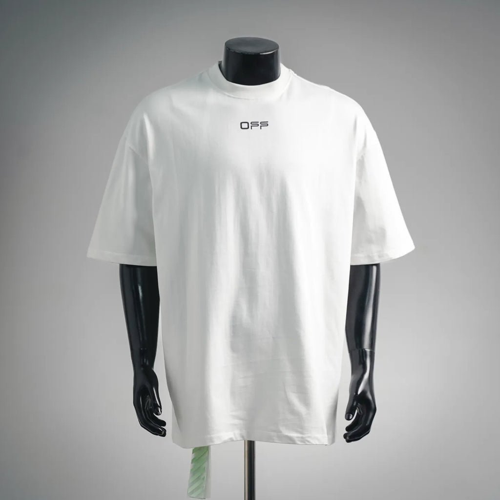 Off-White off-white short-sleeve T-shirt with small OFF logo on chest