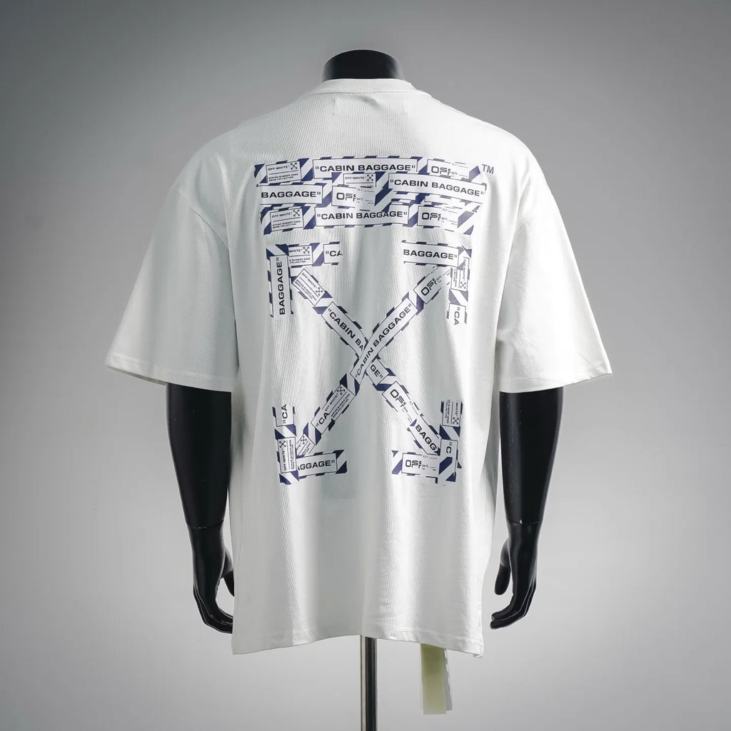 Off-White off-white short-sleeve T-shirt with CABIN BAGGAGE back graphic