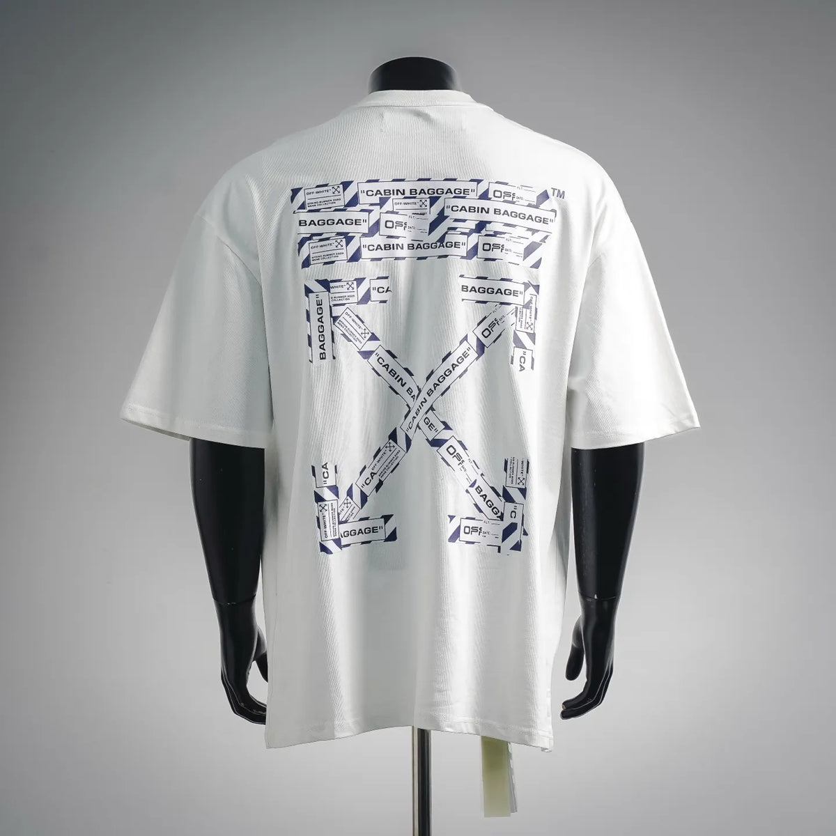 Off-White off-white short-sleeve T-shirt with CABIN BAGGAGE back graphic