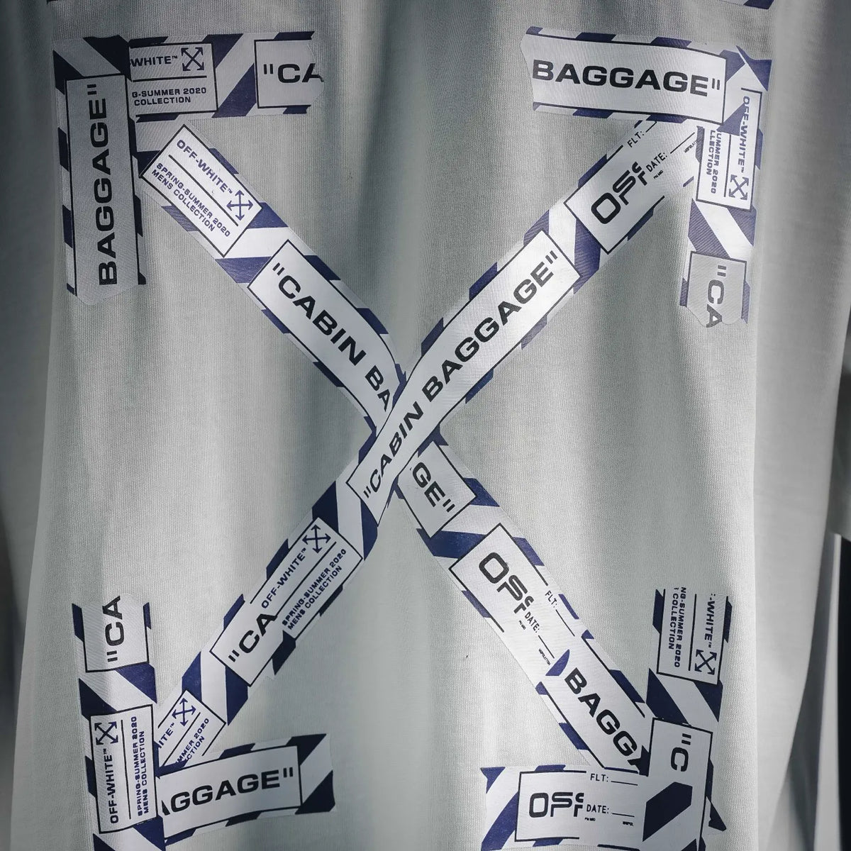 Off-White off-white T-shirt back cross graphic with CABIN BAGGAGE text