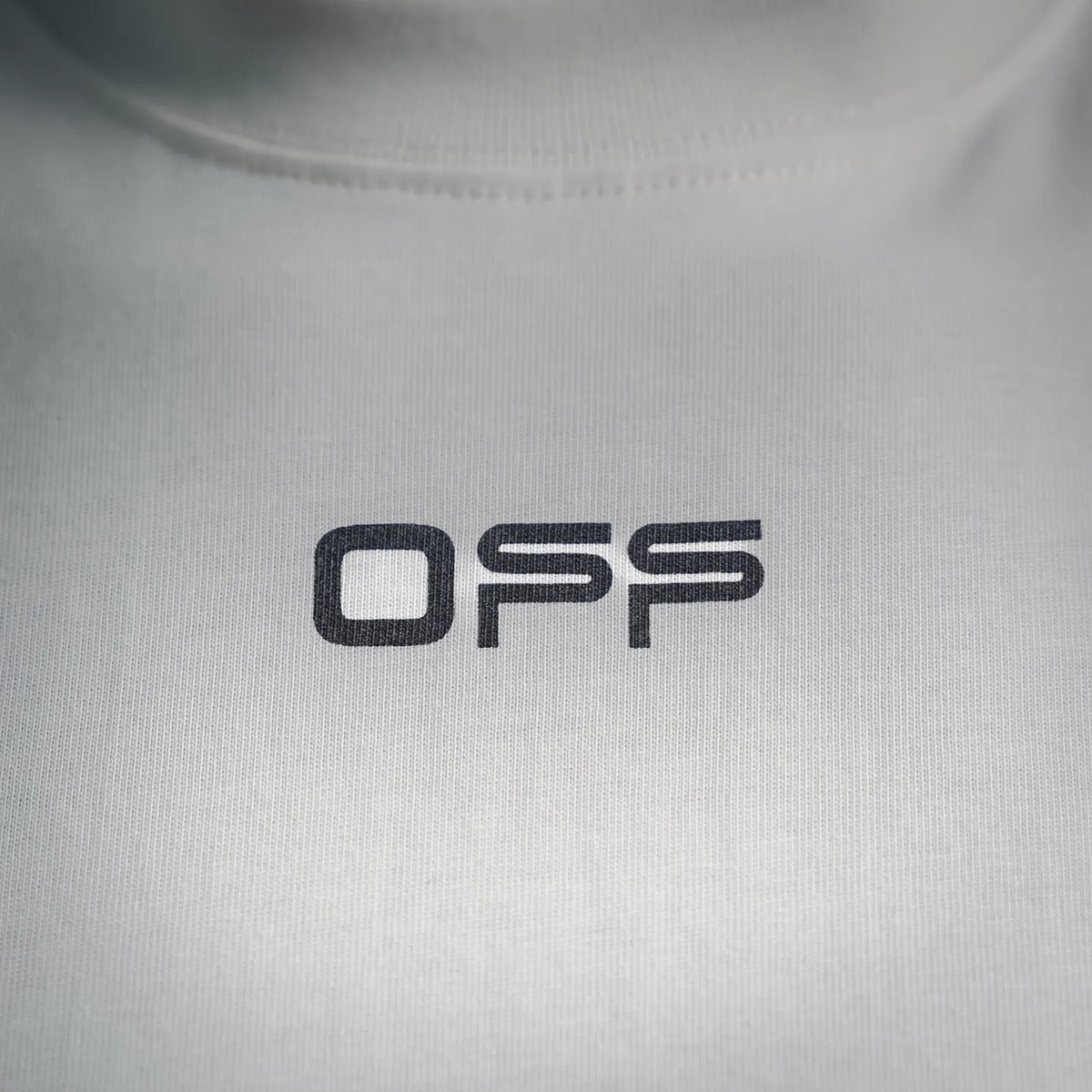 Off-White off-white T-shirt with OFF logo chest print close-up