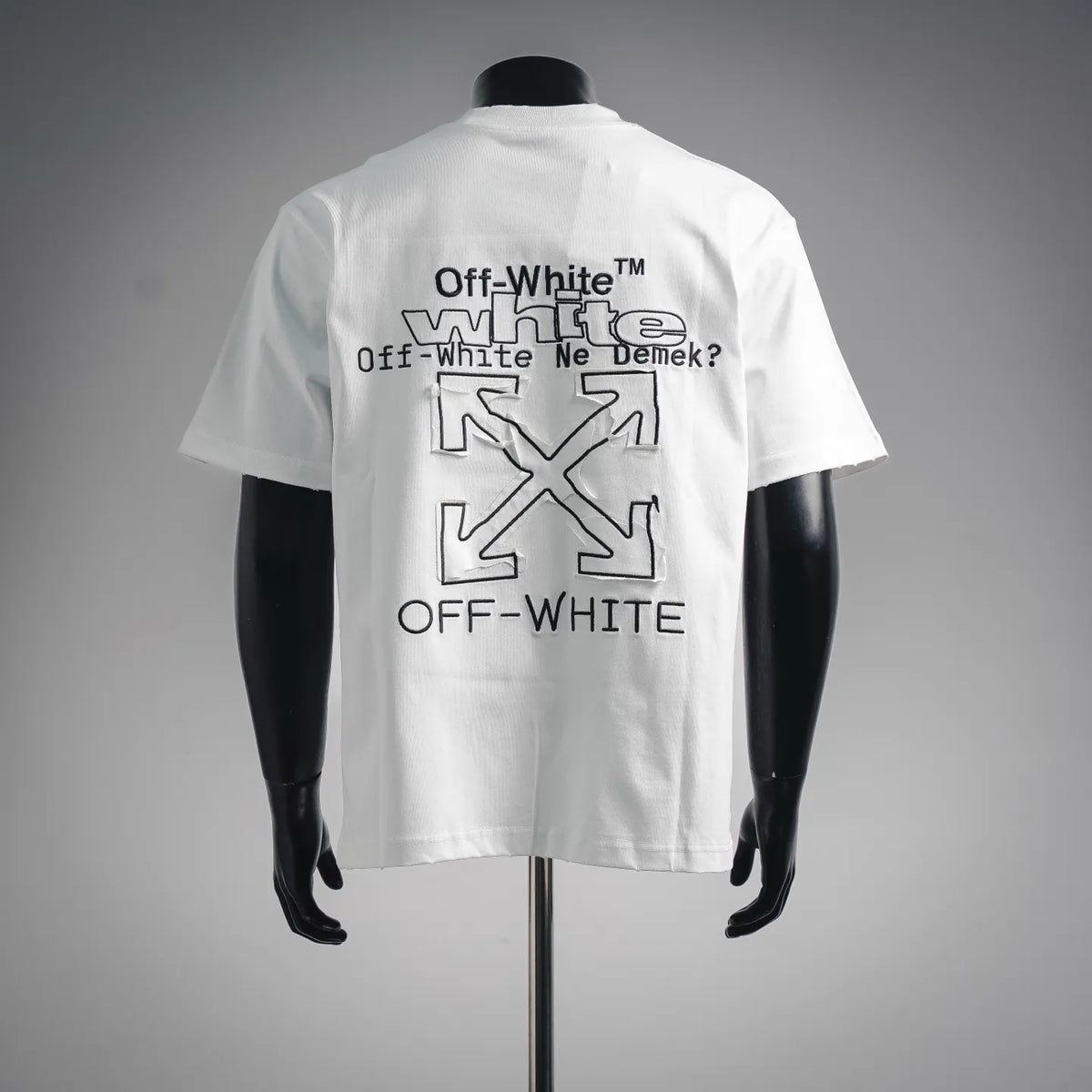 Off-White crewneck short-sleeve T-shirt with large back graphic logo