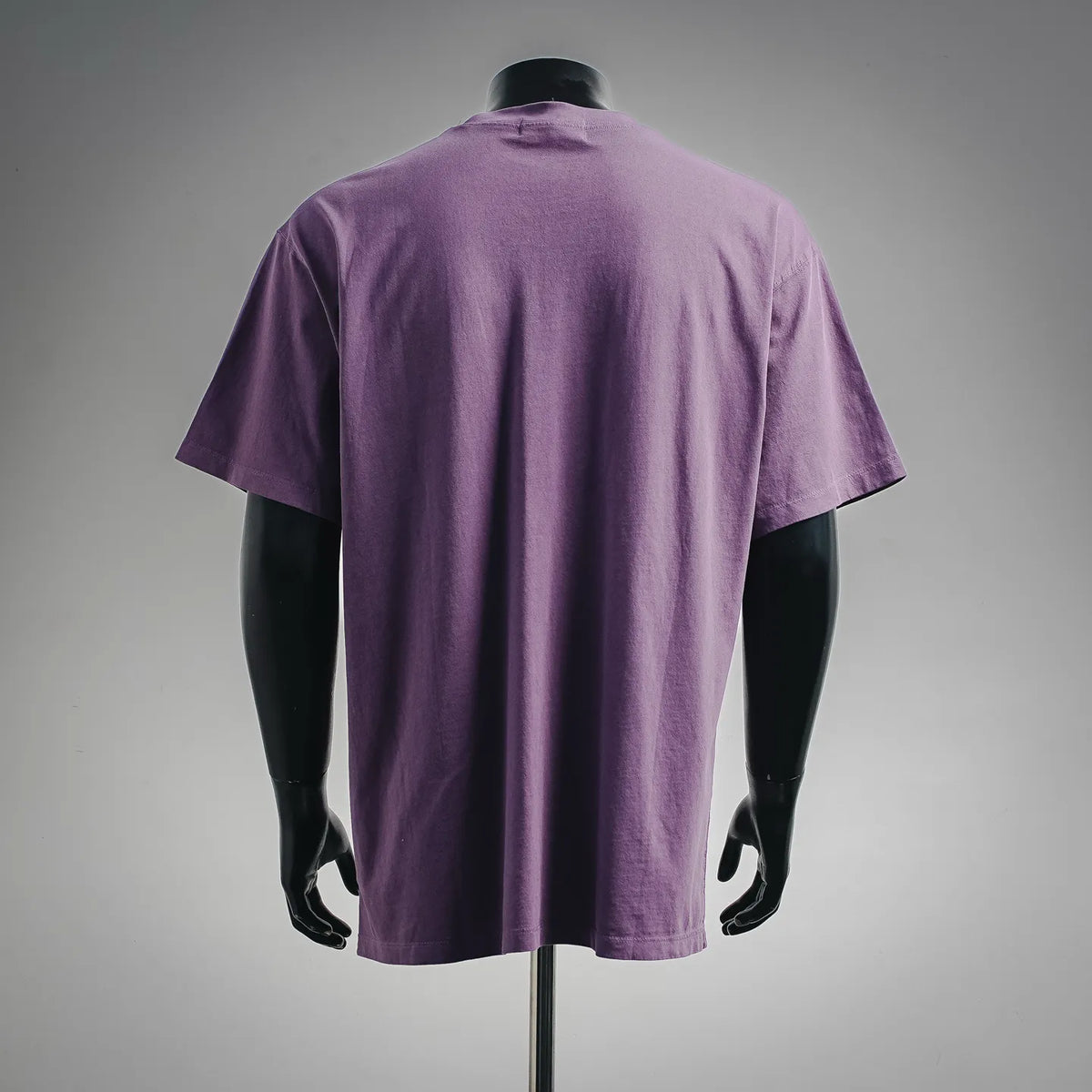 Stone Island short-sleeve T-shirt back view in purple, crew neck