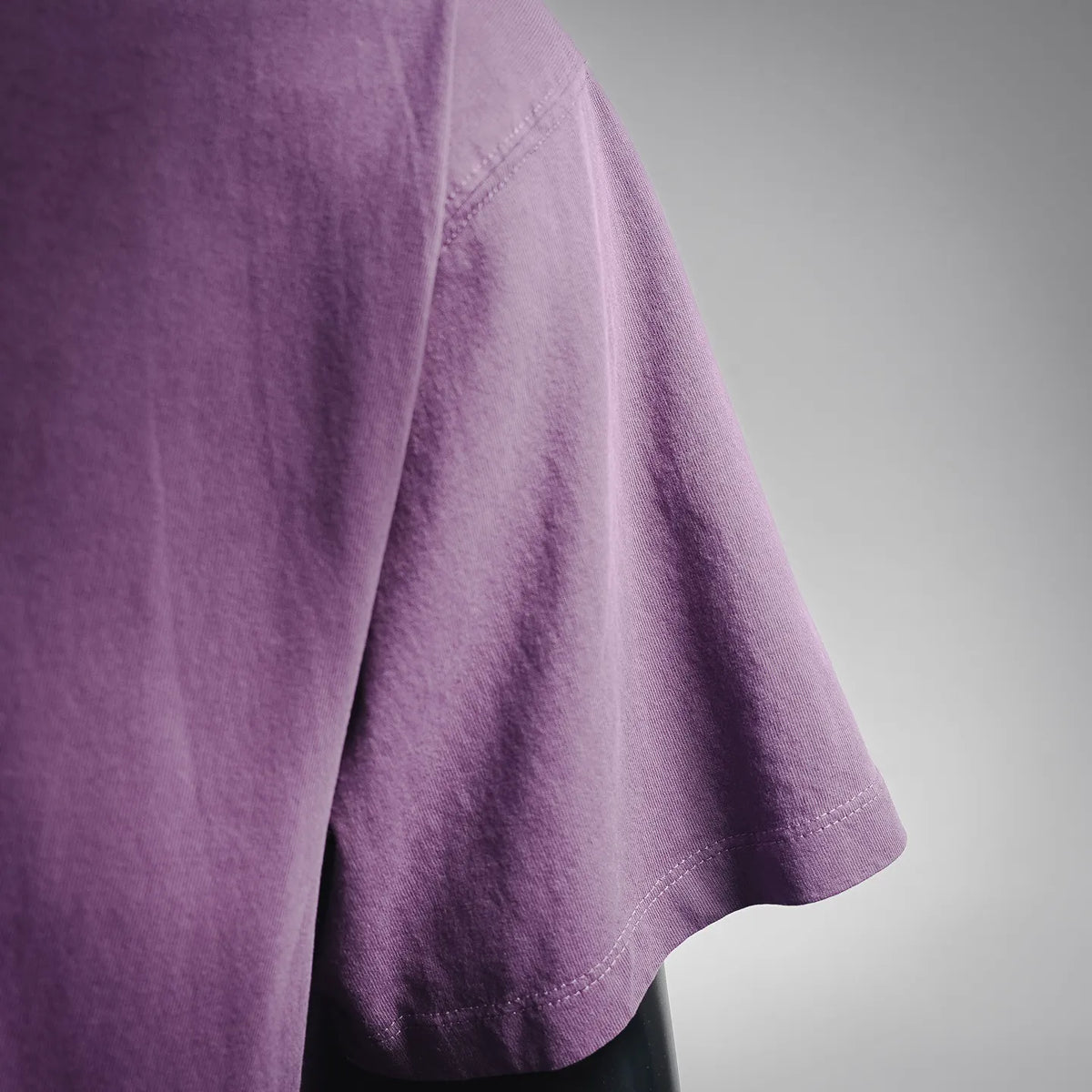 Stone Island purple short-sleeve T-shirt sleeve with stitched hem