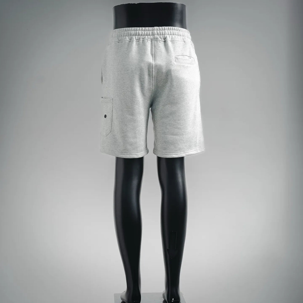 Light gray shorts with elastic waist and vertical hand pockets, Stone Island