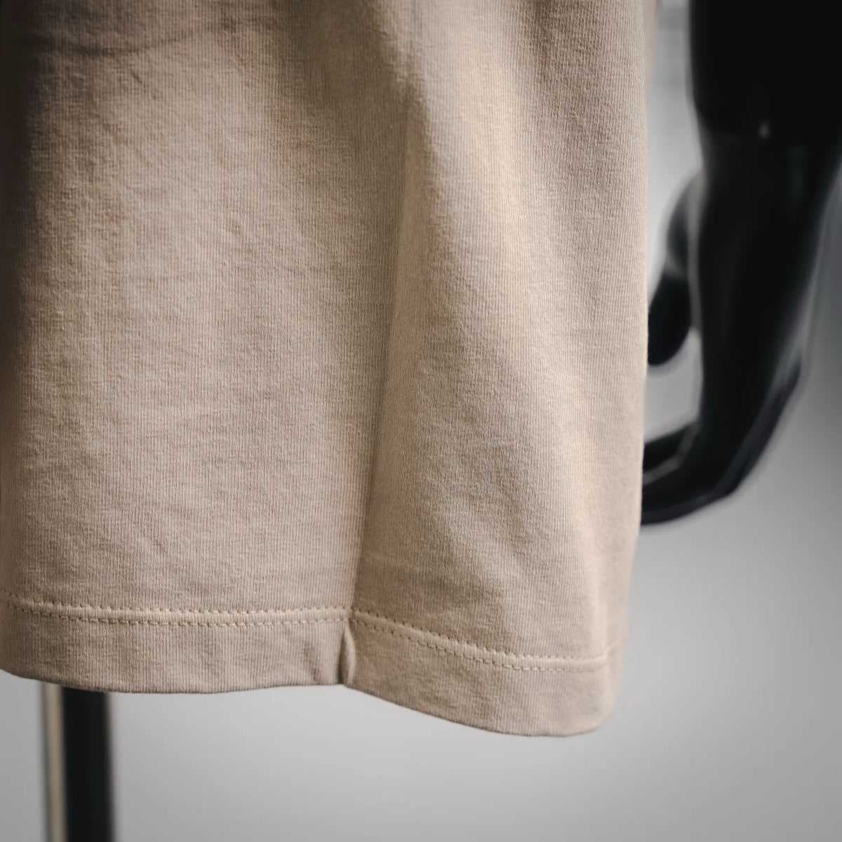 Light beige Stone Island T-shirt with straight bottom hem and visible stitching