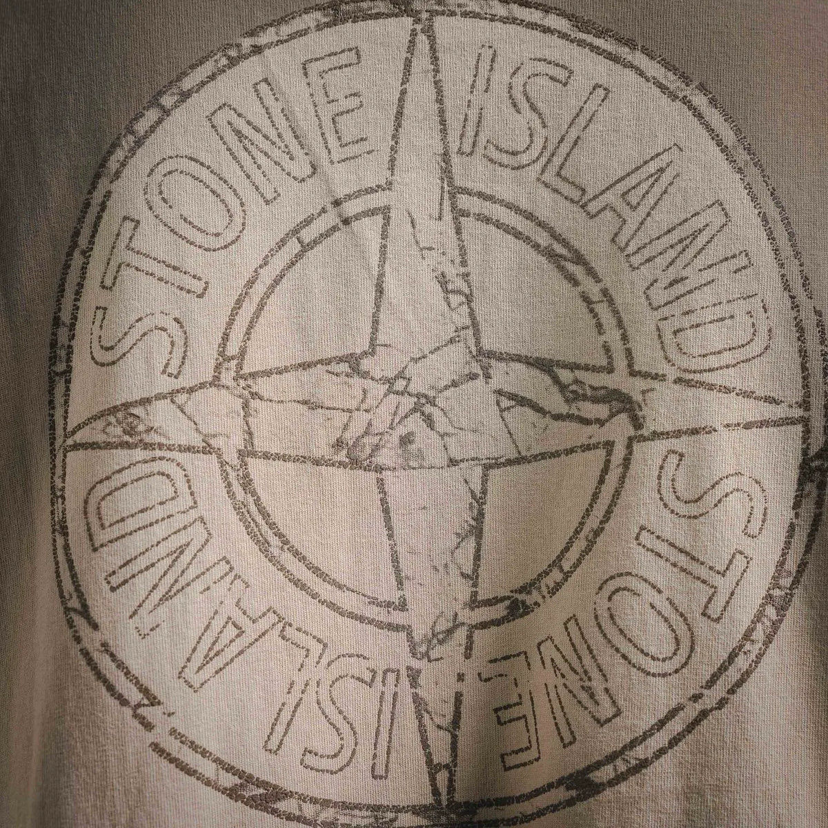 Stone Island T-shirt back graphic with globe emblem logo print