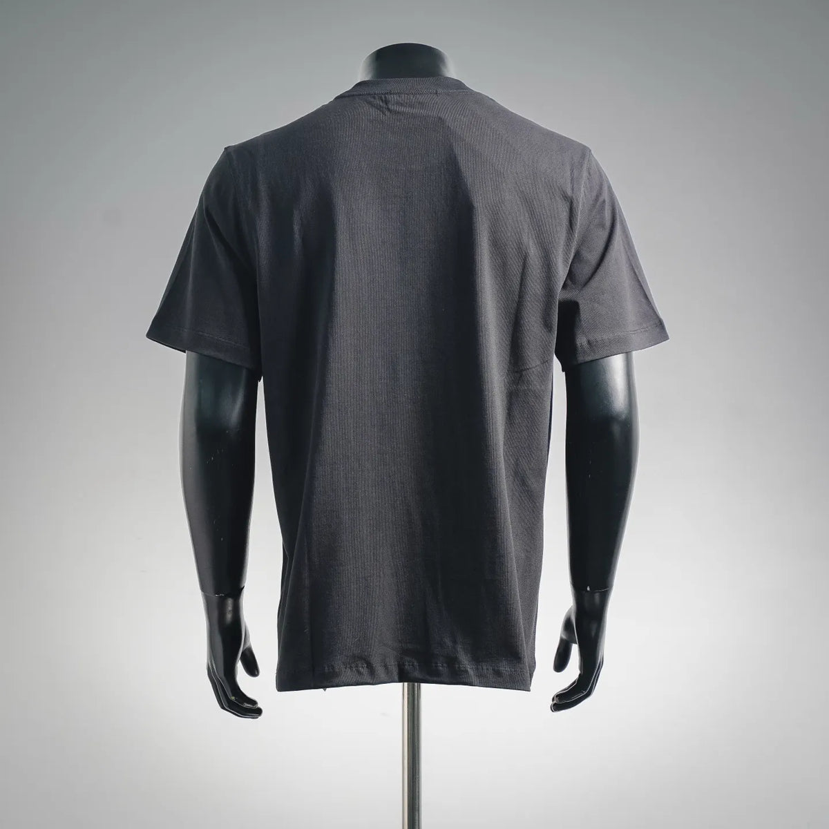 Stone Island short-sleeve T-shirt, dark gray back view with crew neck
