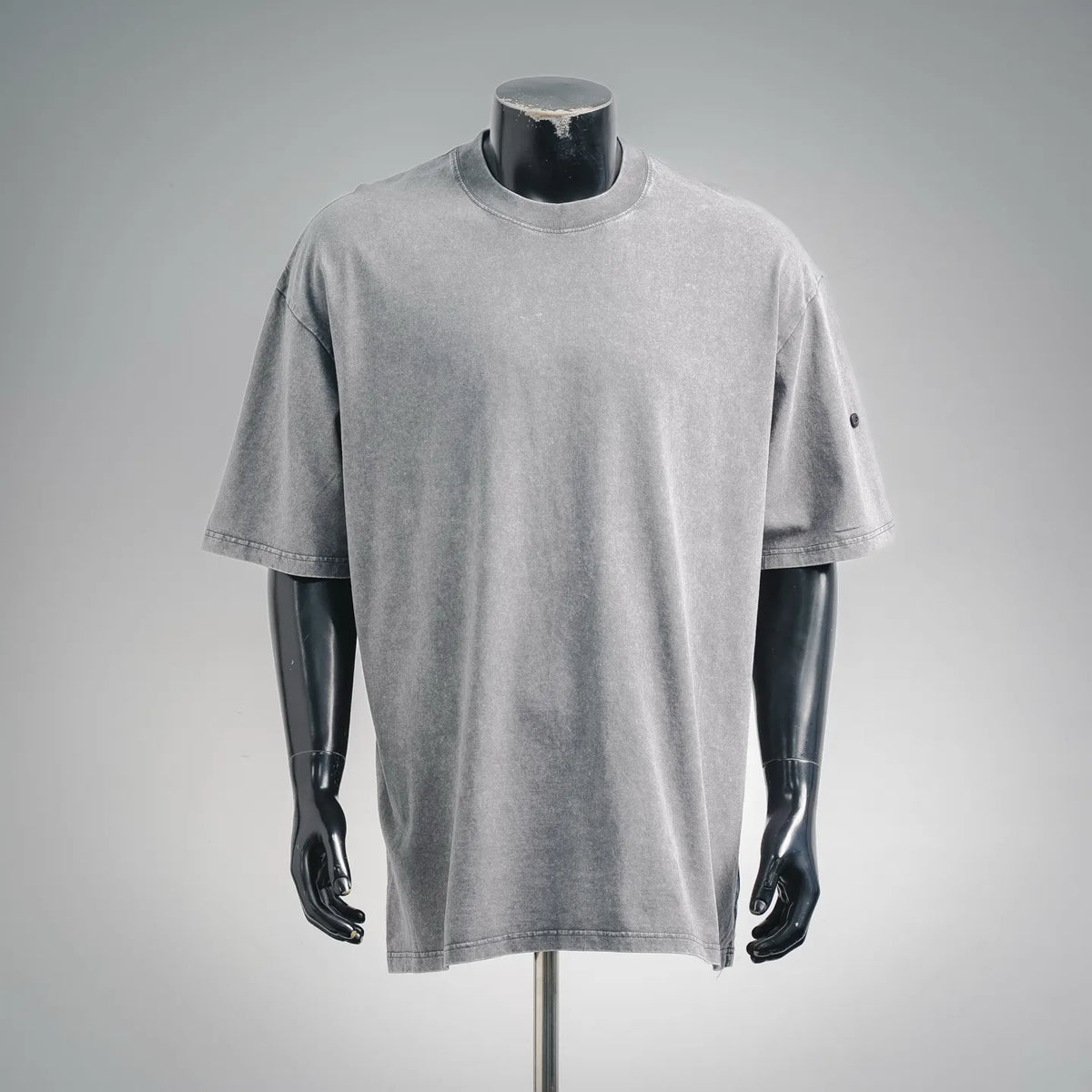 Stone Island short-sleeve crewneck T-shirt, light gray wash, relaxed fit