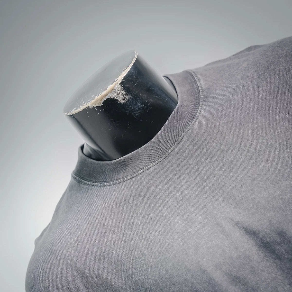 Stone Island short-sleeve crewneck T-shirt, worn collar edge detail