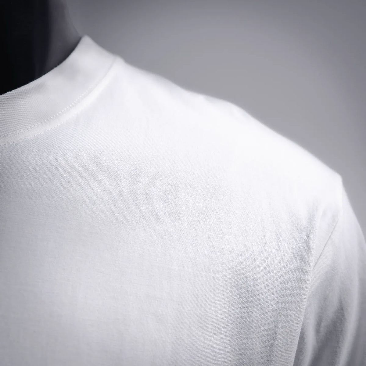White T-shirt fabric texture and side seam detail