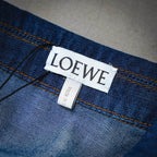 LOEWE denim jacket size label at interior waistband seam