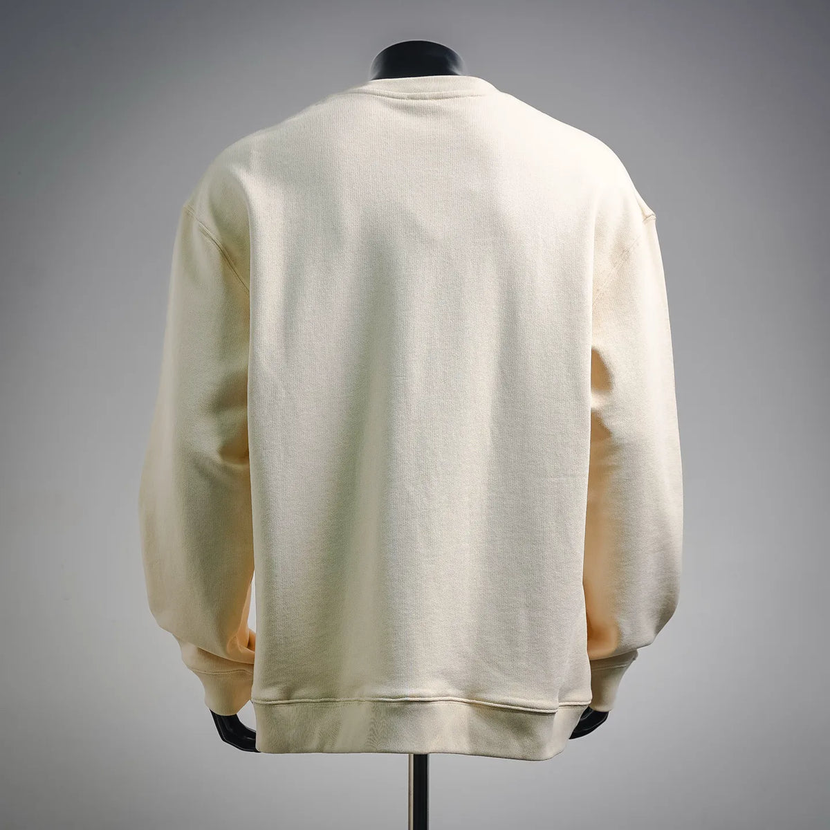 LOEWE long-sleeve crewneck sweatshirt, back view with ribbed hem and cuffs