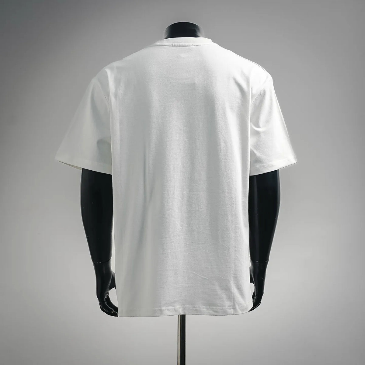 LOEWE white short-sleeve T-shirt back view, plain crew neck