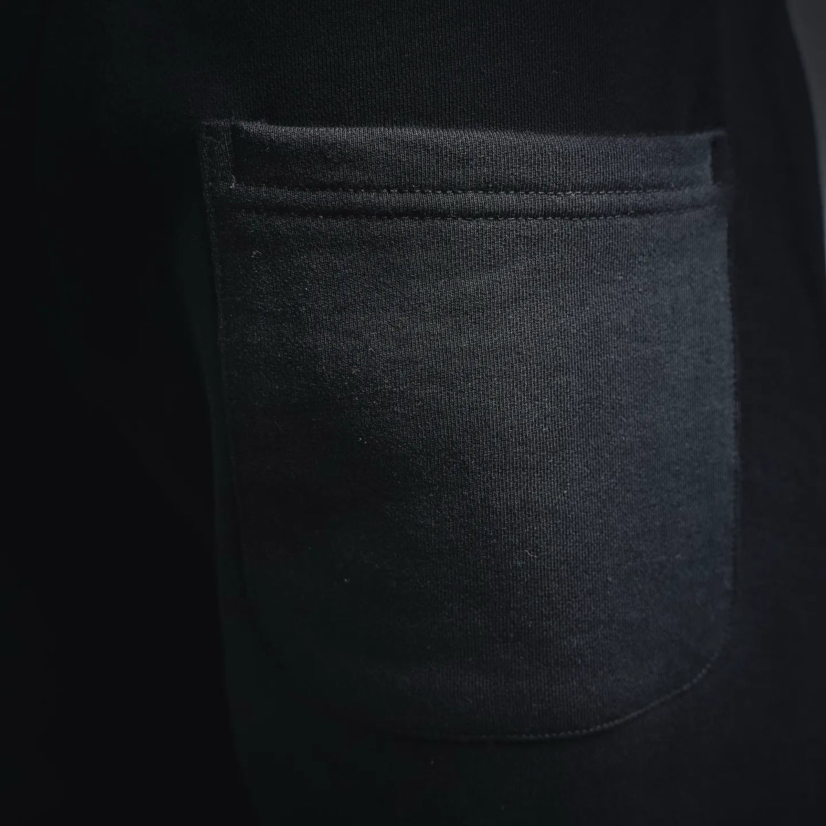 Black shorts with side pocket opening