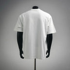 White LOEWE T-shirt back view with ribbed crew neck.