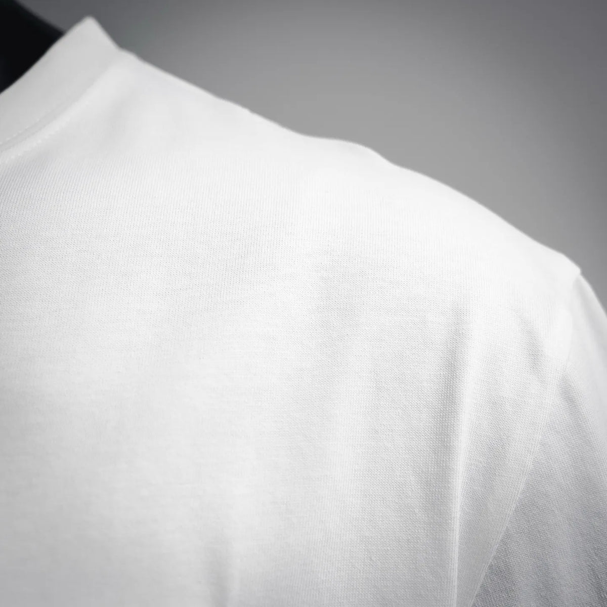 White LOEWE short-sleeve T-shirt fabric close-up
